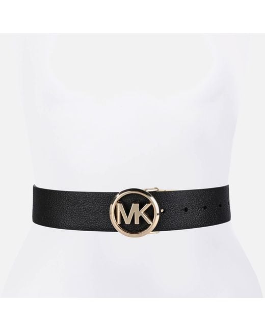 Michael Kors Black Reversible Pebble Leather Belt