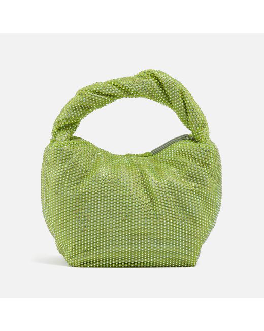 Stine Goya Green Ziggy Mini Hobo Embellished Satin Bag