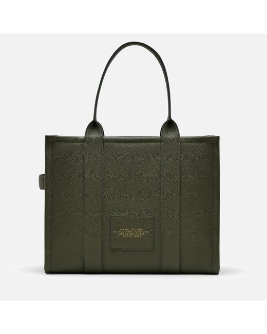 Marc Jacobs Green The Large Full-grained Leather Tote Bag