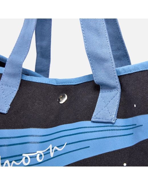 Radley Blue To The Moon And Back Again Large Cotton-canvas Tote Bag