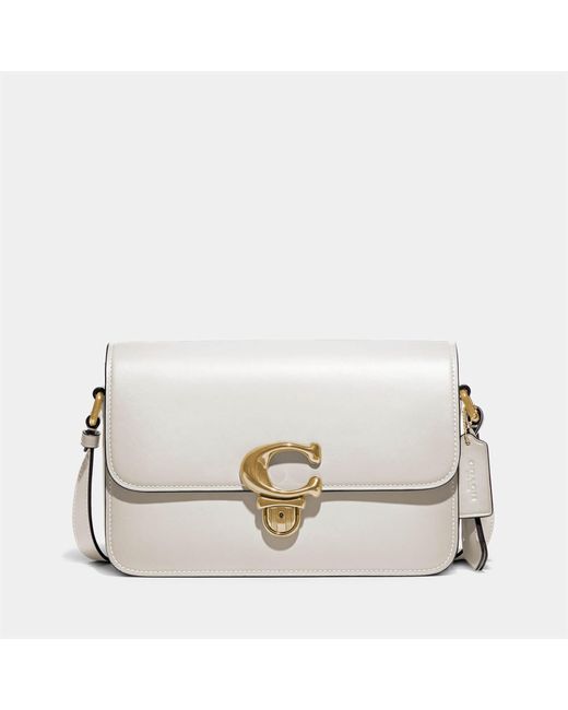 COACH Glovetanned Leather Studio Shoulder Bag in White Lyst