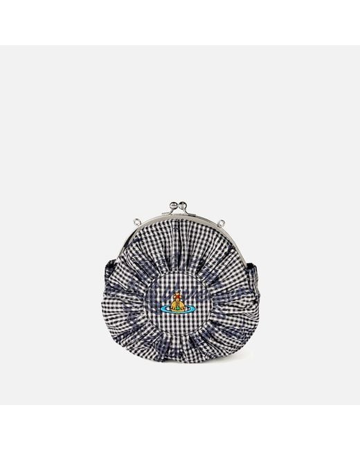 Vivienne Westwood Blue Rosie Gingham Frame Bag