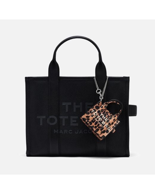 Marc Jacobs Black The Nano Tote Bag Leather Charm