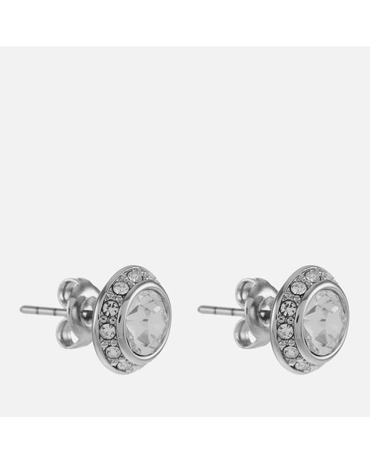 Ted Baker Gray Soletia Solitaire Silver-plated Stud Earrings