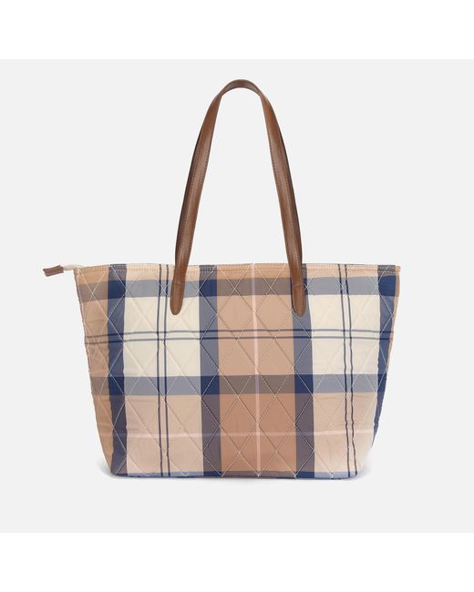Barbour Blue Wetherham Quilted Canvas Tote Bag