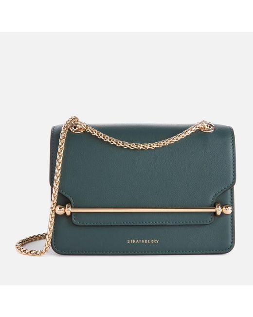 Strathberry Leather East/west Mini Bag in Green | Lyst
