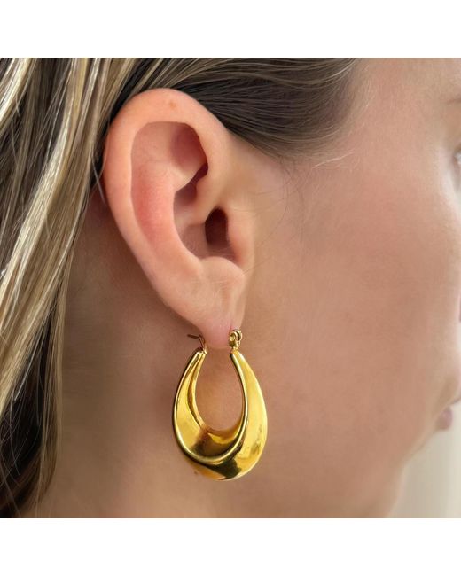 OMA THE LABEL Metallic Vår 18 Karat Gold-plated Hoop Earrings