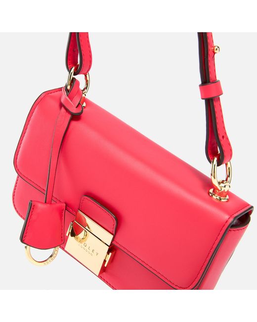 Radley Pink Hanley Close Leather Mini Crossbody Bag