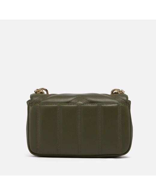 DKNY Green Becca Medium Leather Shoulder Bag