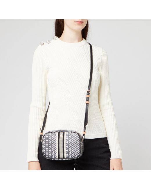 tory burch gemini link canvas mini bag