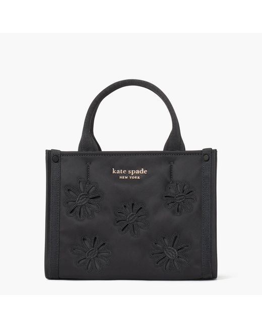 Kate Spade Black The Little Better Sam Embroidery Nylon Mini Tote Bag
