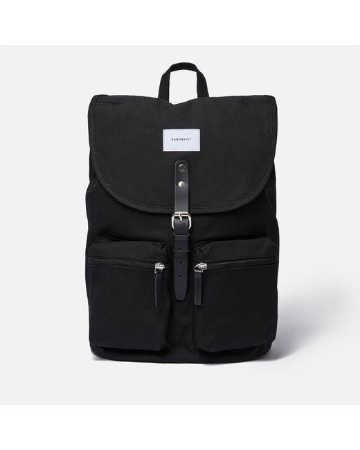 Sandqvist Black Roald Backpack for men