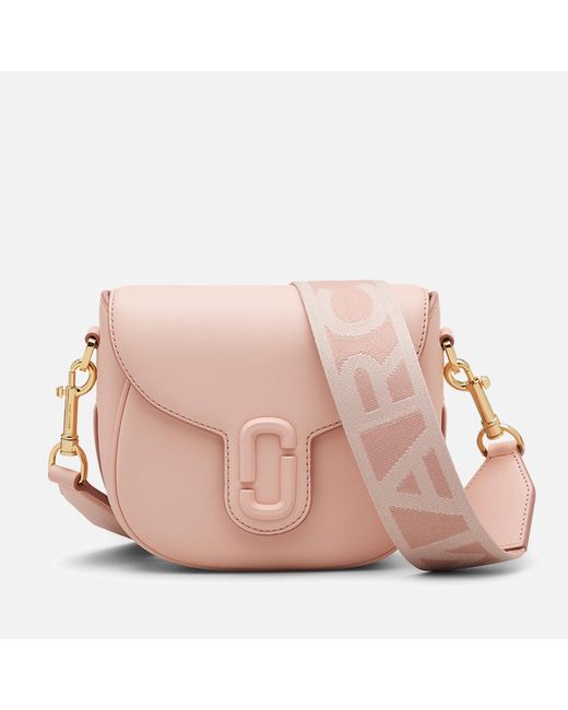 Marc Jacobs Pink The Small Leather J Marc Saddle Bag