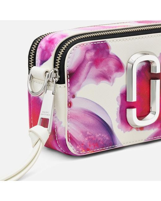 Marc Jacobs Pink The Future Floral Snapshot Leather Bag