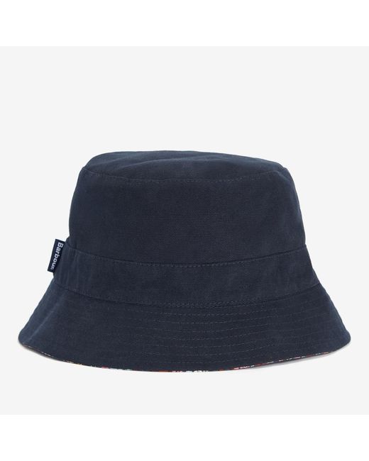 Barbour Blue Adria Reversible Cotton-canvas Bucket Hat
