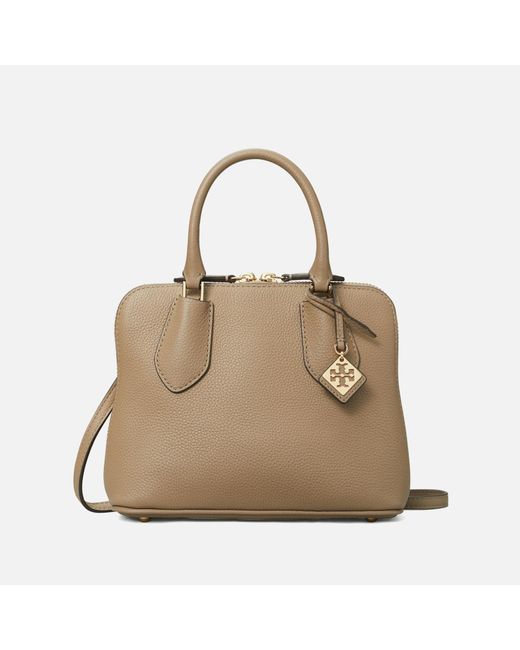 Tory Burch Pebbled Leather Mini Swing Bag in Natural | Lyst