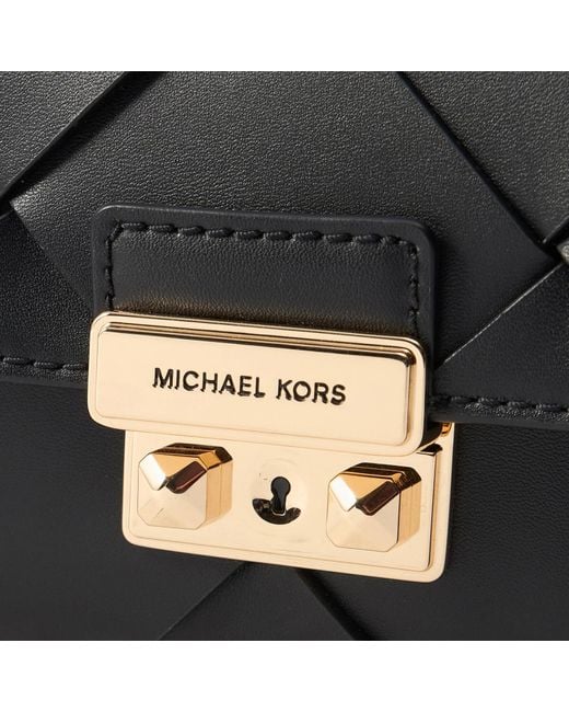 MICHAEL Michael Kors Black Tribeca Small Leather Shoulder Bag