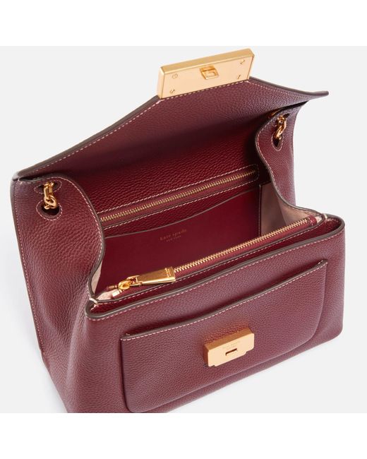 Kate Spade Purple Gramercy Pebbled Leather Bag