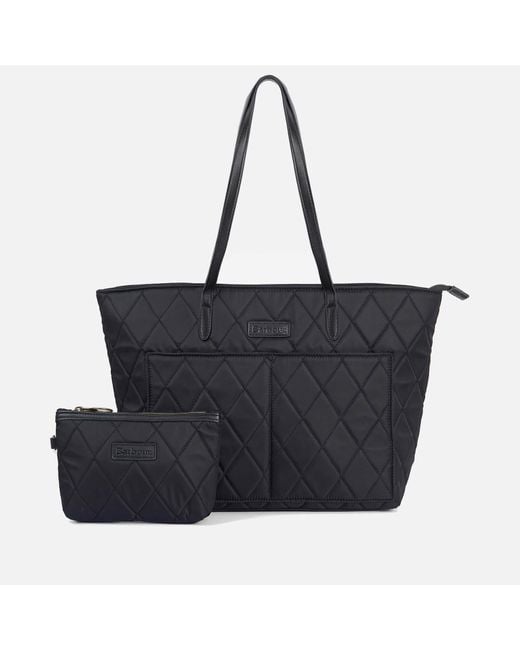 Barbour Quilted Shell Tote Bag in Black Lyst