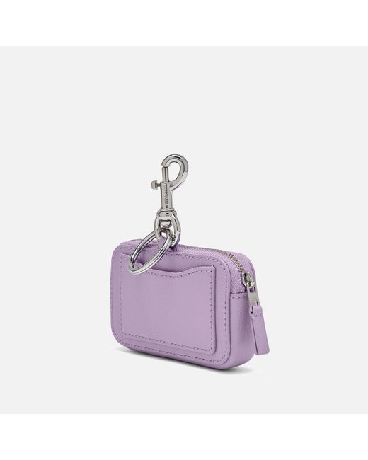 Marc Jacobs Purple Nano Snapshot Charm Leather Pouch