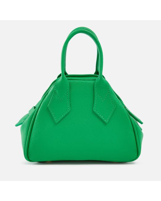Vivienne Westwood Green Mini Yasmine Faux Saffiano Leather Bag