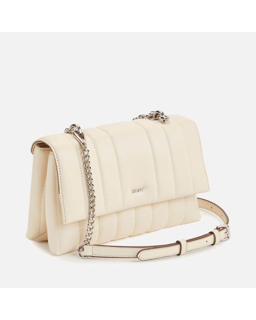 DKNY Leather Seva Medium Shoulder Bag in White Lyst