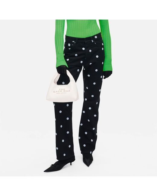Marc Jacobs White The Sack Grained Leather Mini Bag