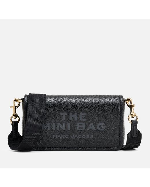 Marc Jacobs Black The Mini Full-grained Leather Crossbody Bag