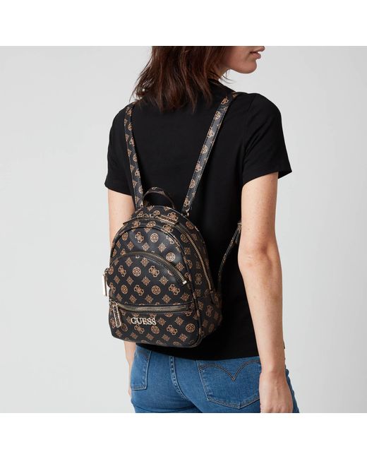 Guess Brown Manhattan Small Backpack