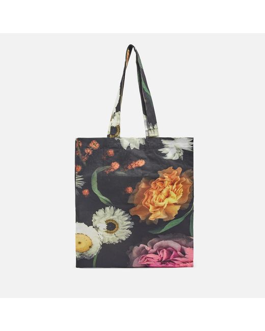 Stine Goya Black Rita Floral-print Canvas Tote Bag