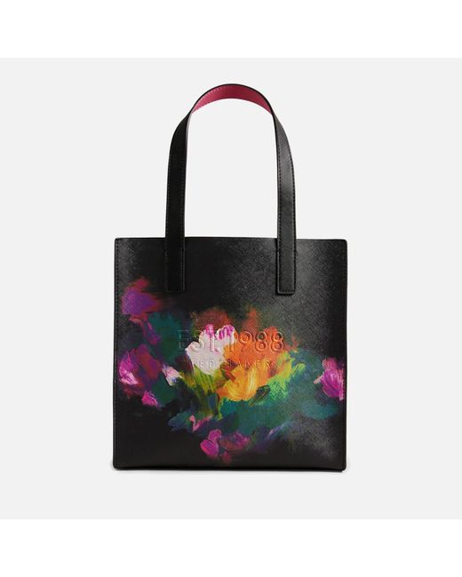Ted Baker Black Paticon Paint Brush Printed Small Icon Tote