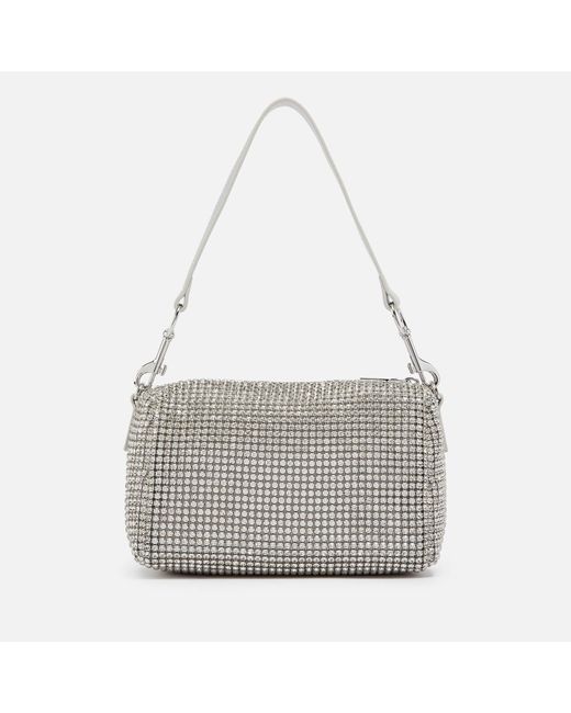 Love Moschino Gray Bling Bling Crystal-embellished Shoulder Bag