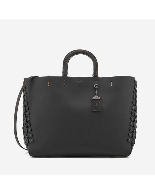 COACH Black 1941 Linked Leather Detail Rogue Tote Bag