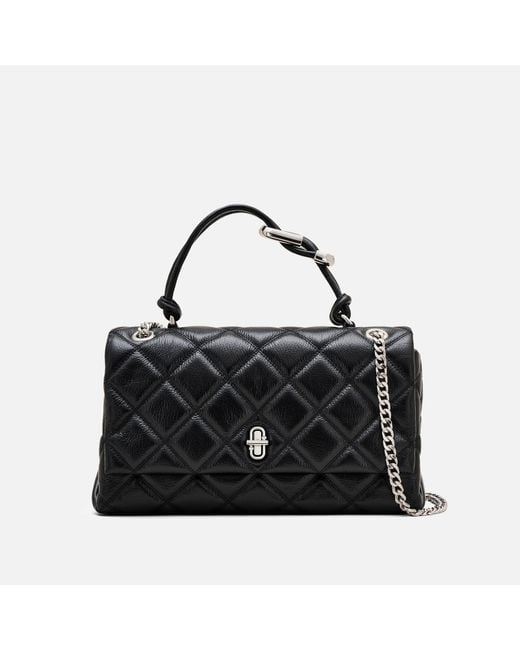 Marc Jacobs Black The Quilted Dual Chain Leather Bag