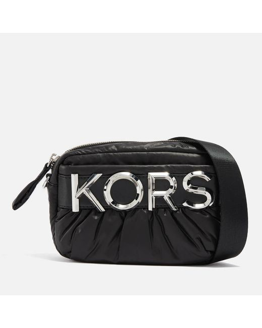 MICHAEL Michael Kors Black Large Leonie Satin Camera Bag