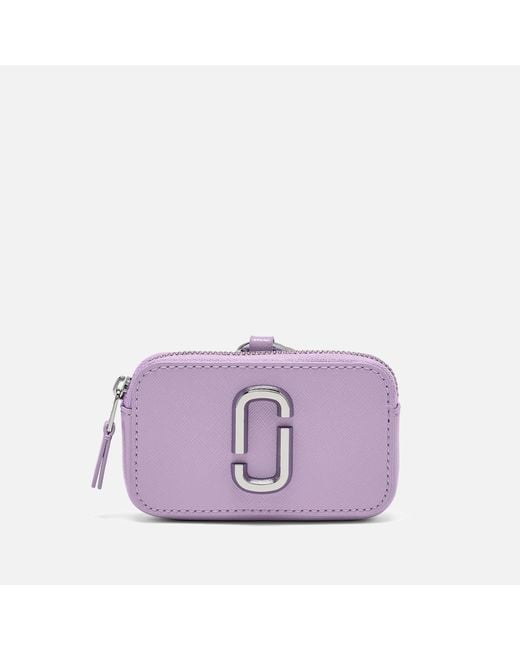 Marc Jacobs Purple Nano Snapshot Charm Leather Pouch
