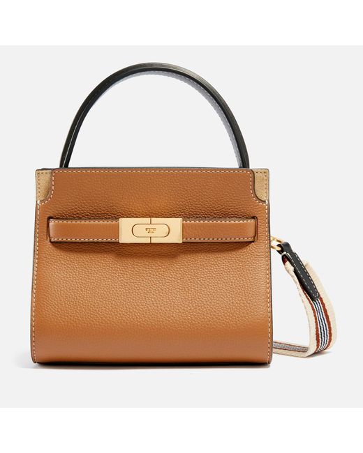 Tory Burch Brown Lee Radziwill Leather And Suede Bag