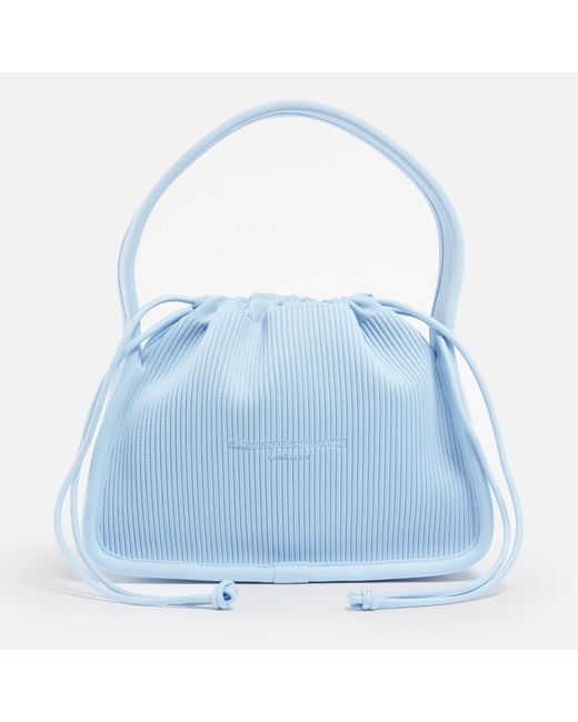 Alexander Wang Blue Ryan Ribbed-knit Tote Bag