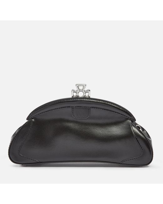 Vivienne Westwood Black Amber Leather Clutch Bag