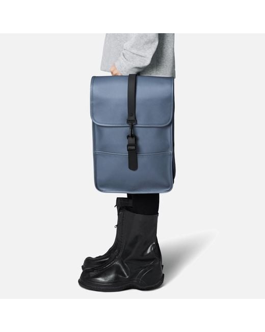 Rains Blue W3 Matte Shell Mini Backpack