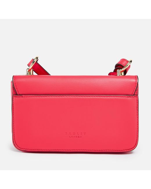 Radley Pink Hanley Close Leather Mini Crossbody Bag