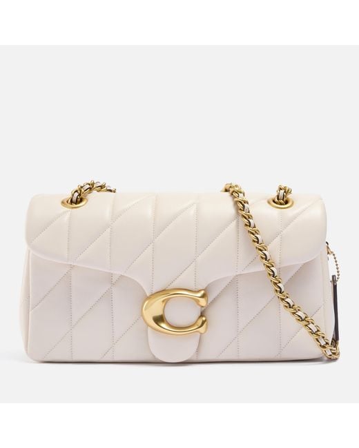 COACH Natural Tabby 26 Logo-plaque Quilted Leather Cross-body Bag