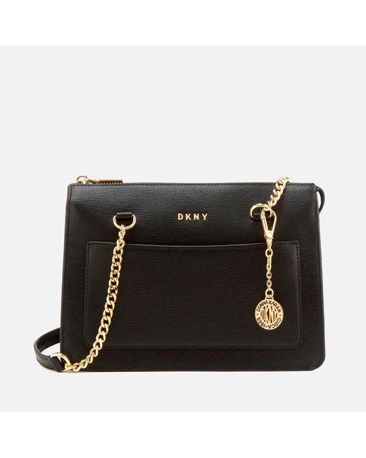 DKNY Black Small Zip Tote Bag