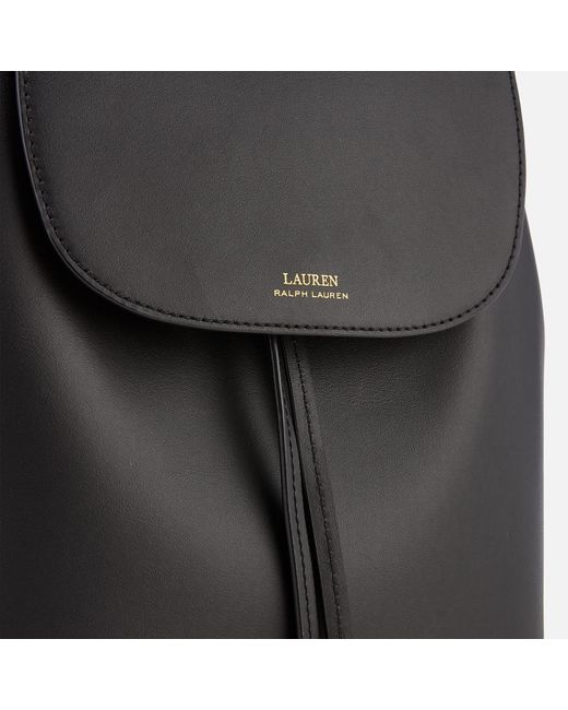 Lauren by Ralph Lauren Leather Flap Backpck in Black/Crimson (Black) - Save  30% | Lyst