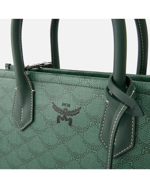 トートバッグ Mcm Printed Canvas Himmel Medium Shopping Bag MCM Himmel Canvas-Coated Leather Medium Shopper Bag