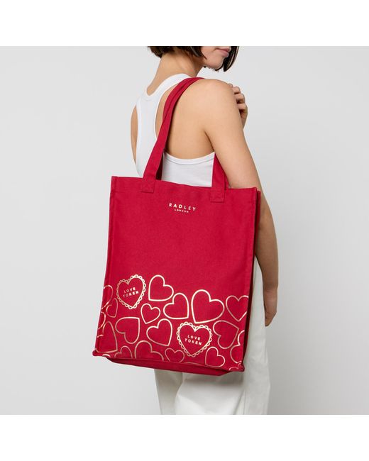 Radley Red Valentines Medium Cotton-canvas Tote Bag
