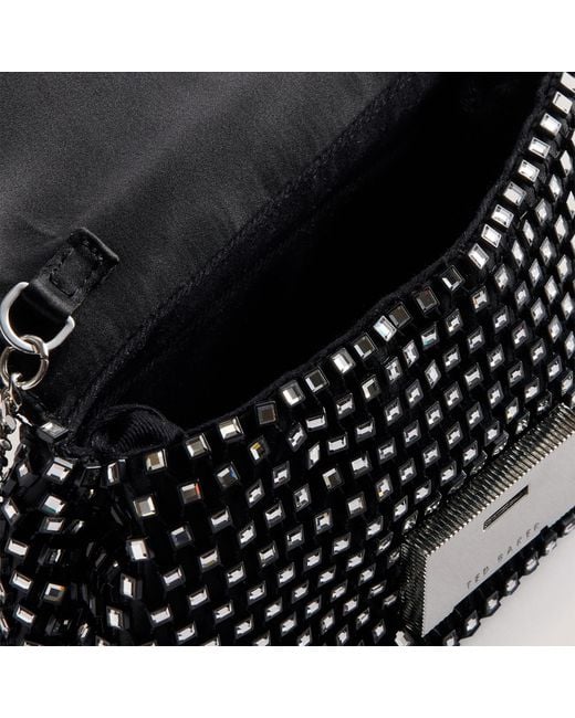 Ted Baker Black Glitszi Sequin-embellished Crossbody Bag