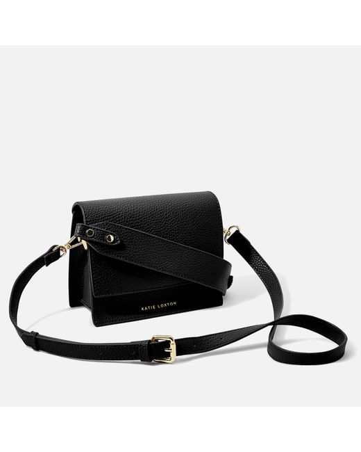 Katie Loxton Black Mini Orla Vegan Leather Crossbody Bag