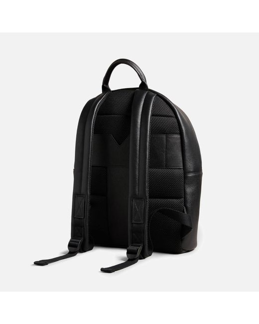 Ted Baker Black Waynor Pebble-grained Leather Backpack for men