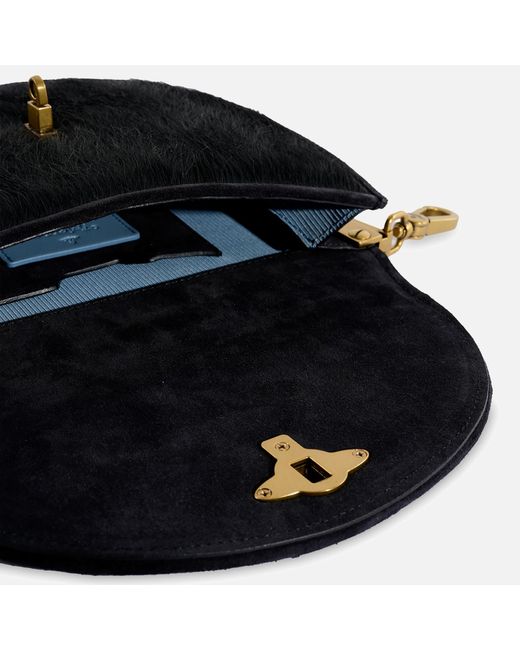 Vivienne Westwood Black Calf Leather Bos Taurus Handbag